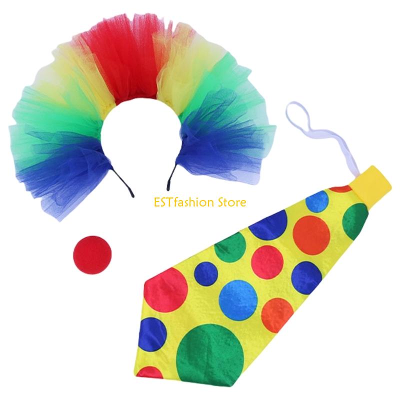 Women Accessories Description - Y5GC Traje Payaso Nariz Payaso Peluca