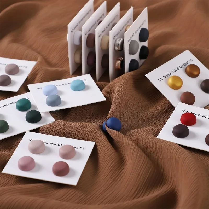 Women Accessories In Wholesale - 4 unids/tarjeta mate imán Hijab Pins