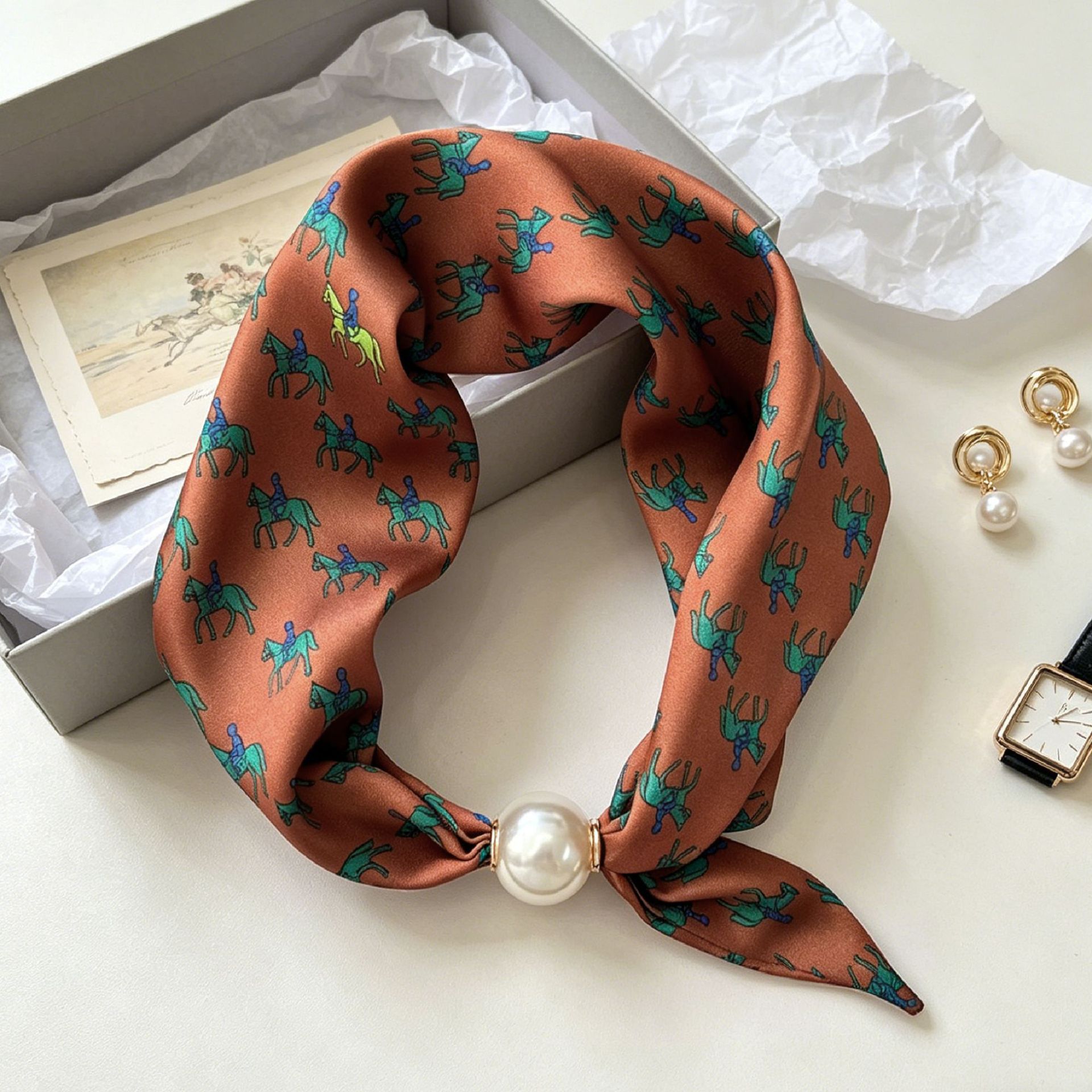 Women'S Accessories For Neck - Bufanda Magnética de Perlas Luxury Knight