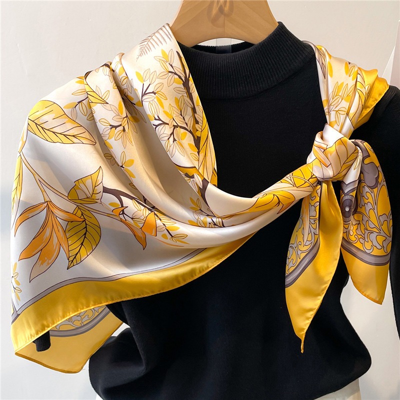 Women'S Yellow Accessories - 1 Uds. Bufanda de seda amarilla