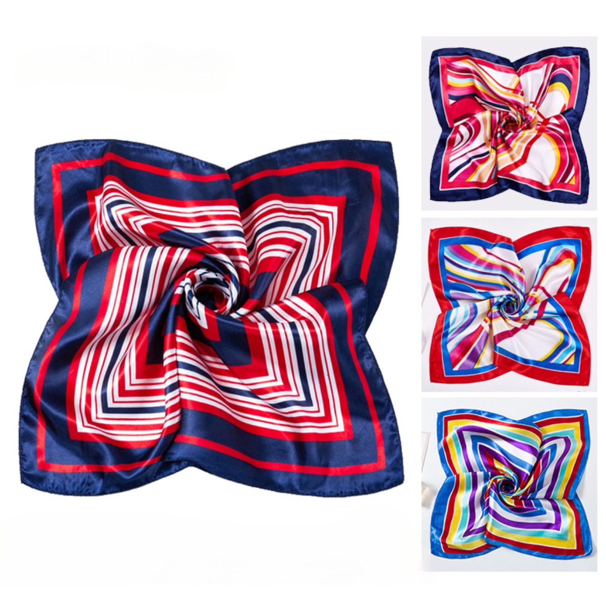Women'S Accessories For Neck - Bufandas cuadradas de seda de 50x50cm,