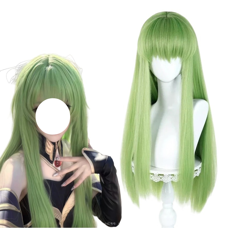 Women Accessories Aesthetic - Peluca verde de Anime CC para