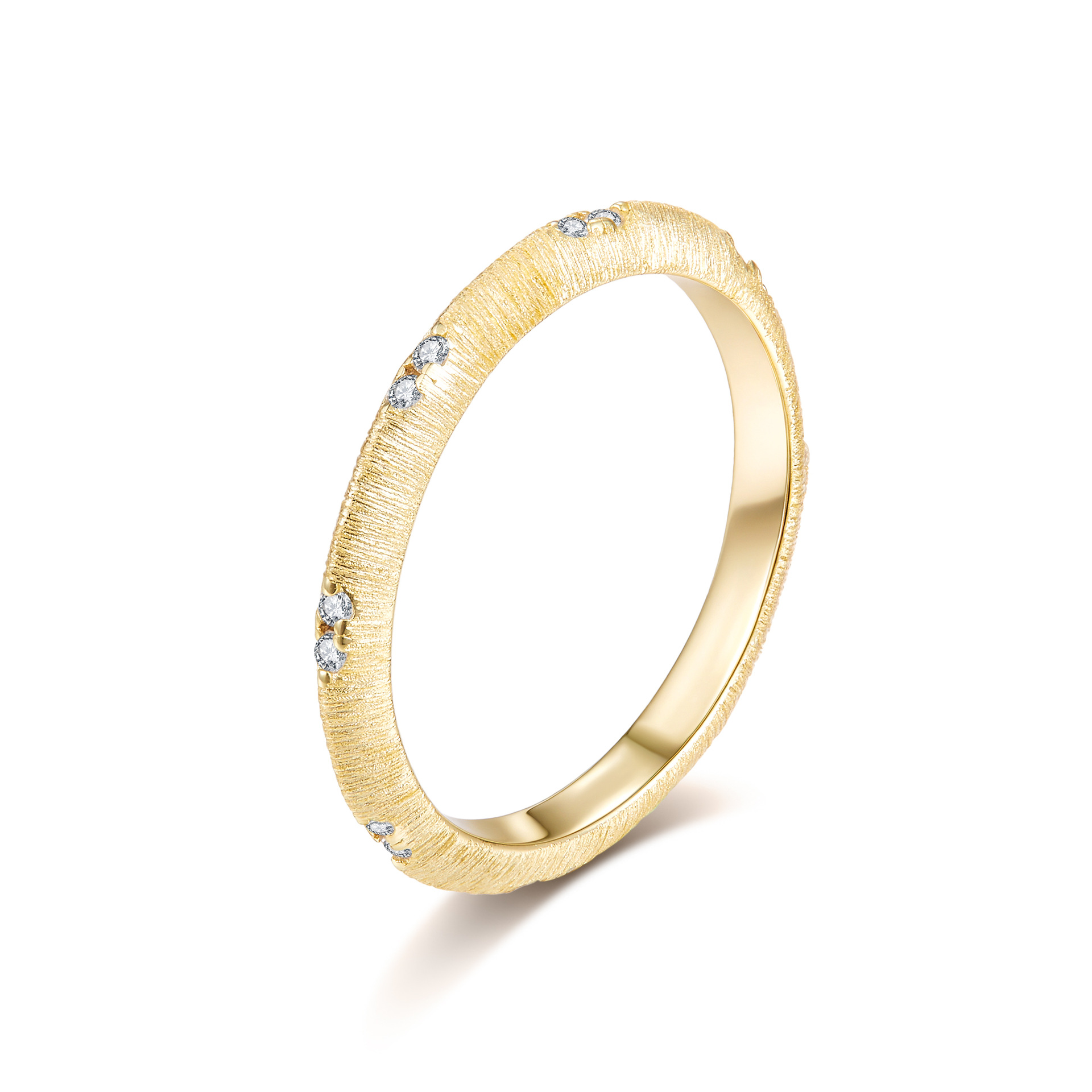 Women'S Affordable Accessories - Anillo de moissanita con acabado cepillado