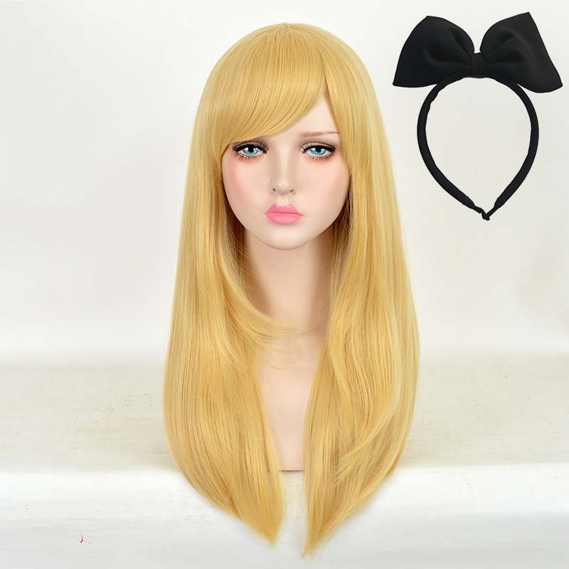 Women'S Yellow Accessories - Peluca de cosplay amarilla dorada de