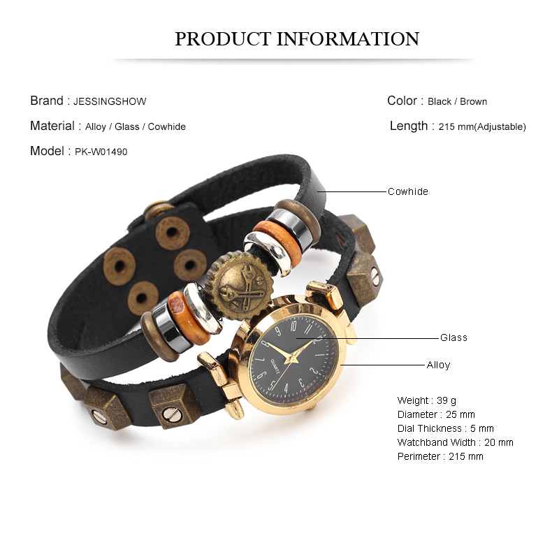 Reloj de cuarzo estilo punk, p - Women Accessories Pk reseña y precio