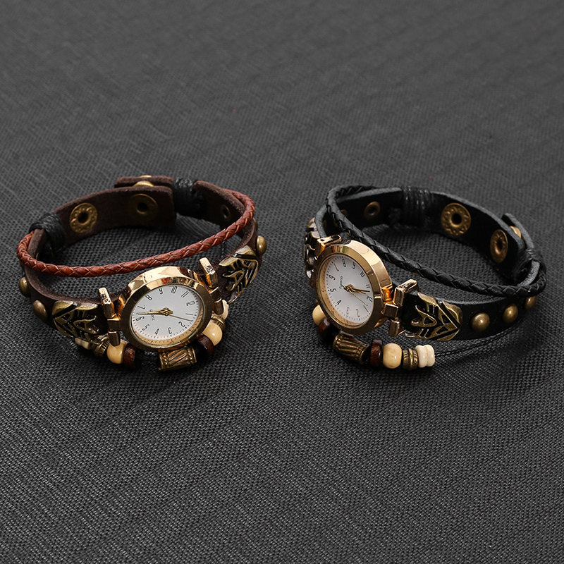 Reloj de cuarzo de cuero vinta - Women Accessories Pk reseña y precio