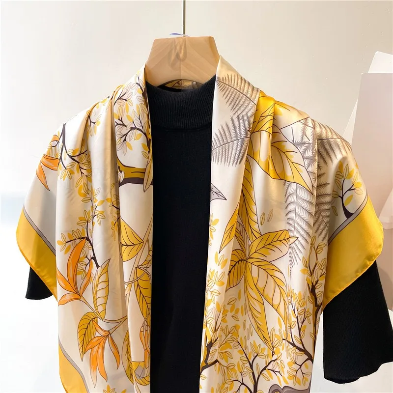 1 Uds. Bufanda de seda amarill - Women'S Yellow Accessories reseña y precio
