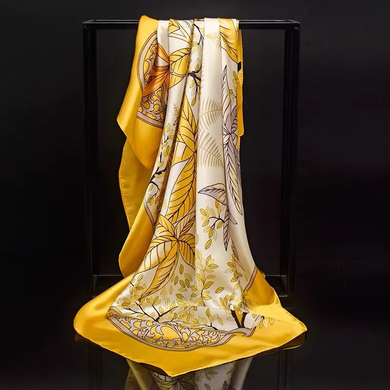 1 Uds. Bufanda de seda amarill - Women'S Yellow Accessories reseña y precio