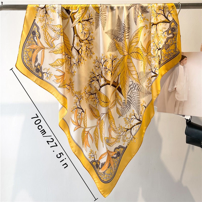 1 Uds. Bufanda de seda amarill - Women'S Yellow Accessories reseña y precio