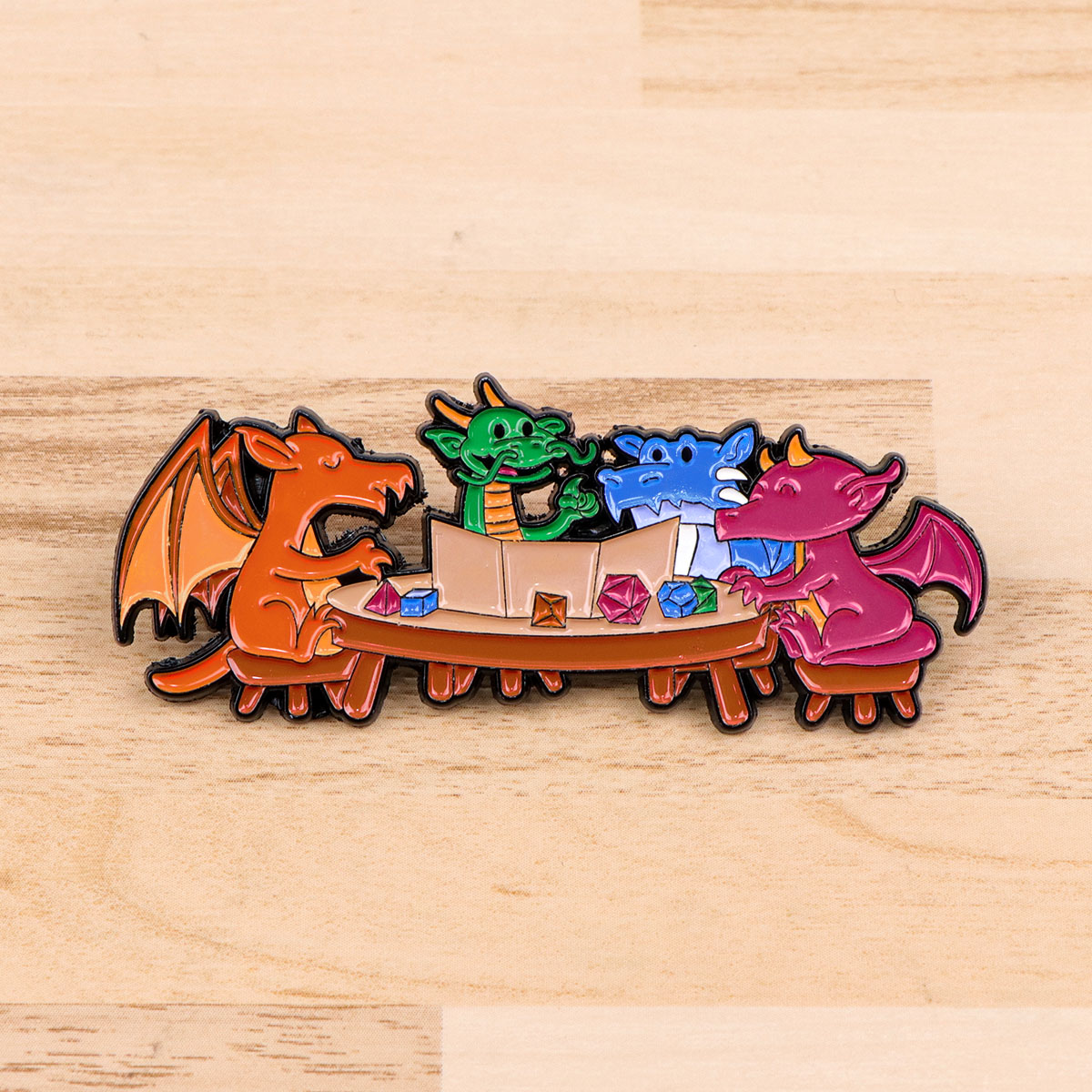 Game Dice Enamel Pin Dragon Ba - Women Accessories Picture reseña y precio