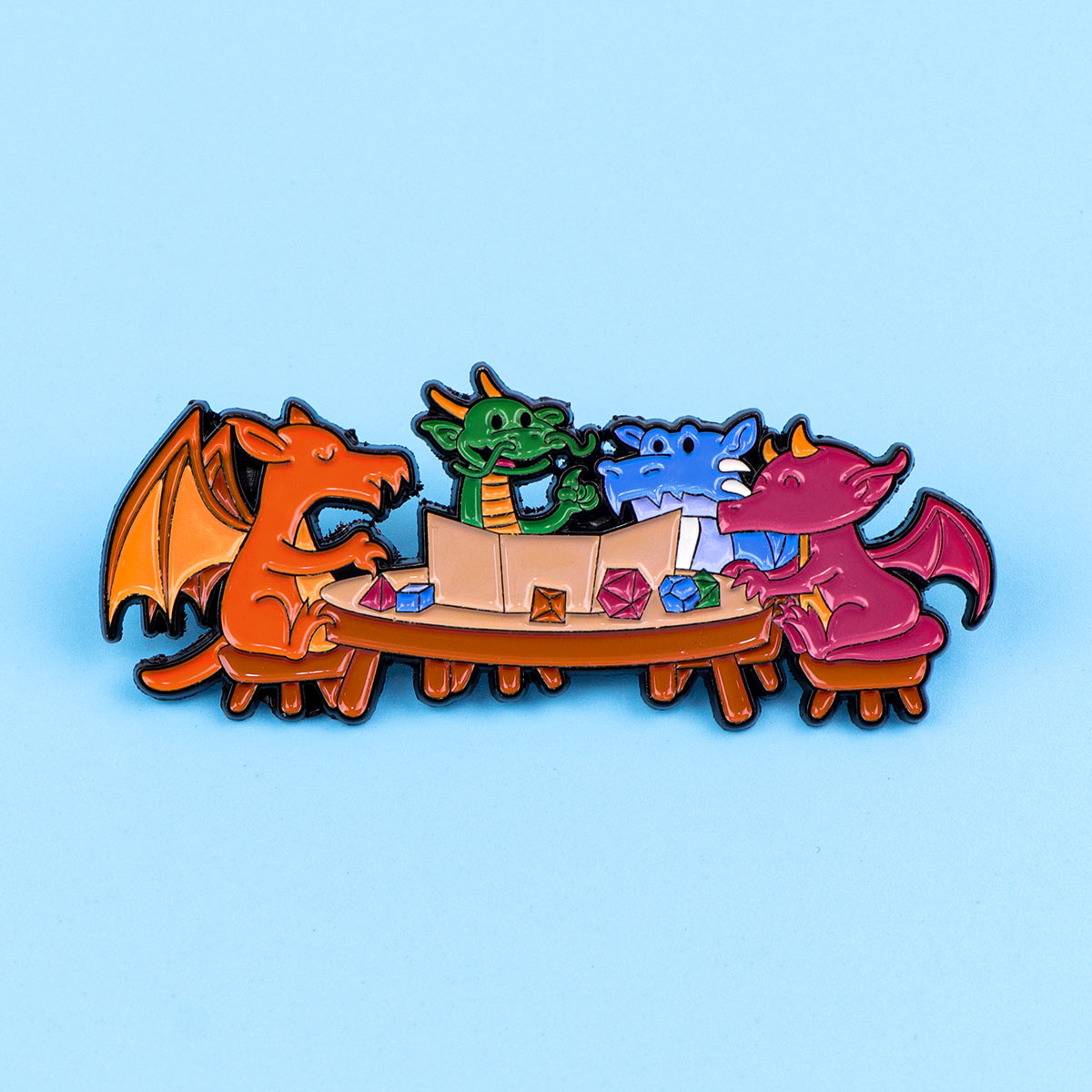 Game Dice Enamel Pin Dragon Ba - Women Accessories Picture reseña y precio