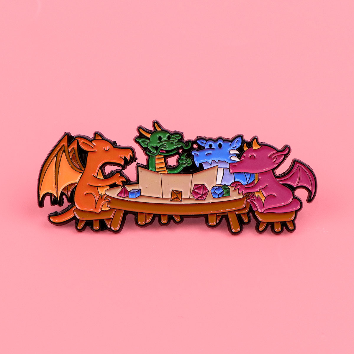 Game Dice Enamel Pin Dragon Ba - Women Accessories Picture reseña y precio