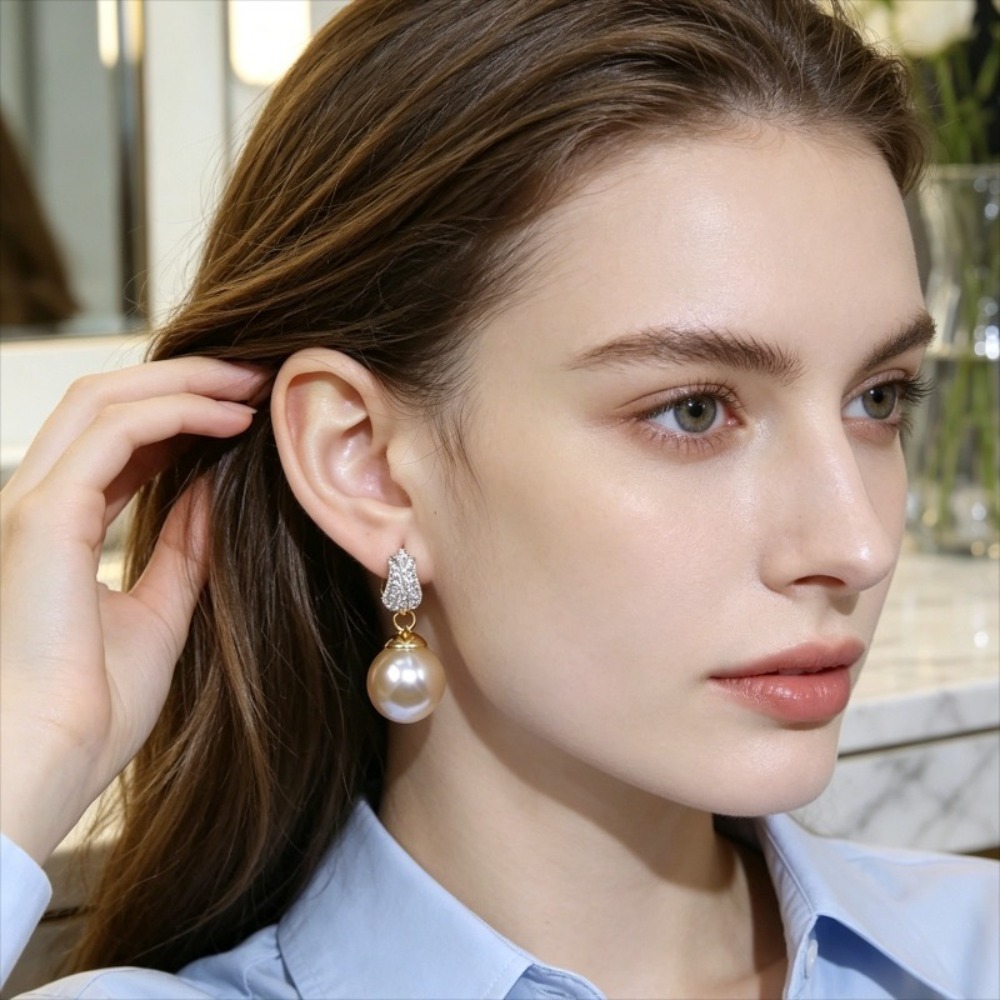 1 par de pendientes de perlas  - Women'S Affordable Accessories reseña y precio