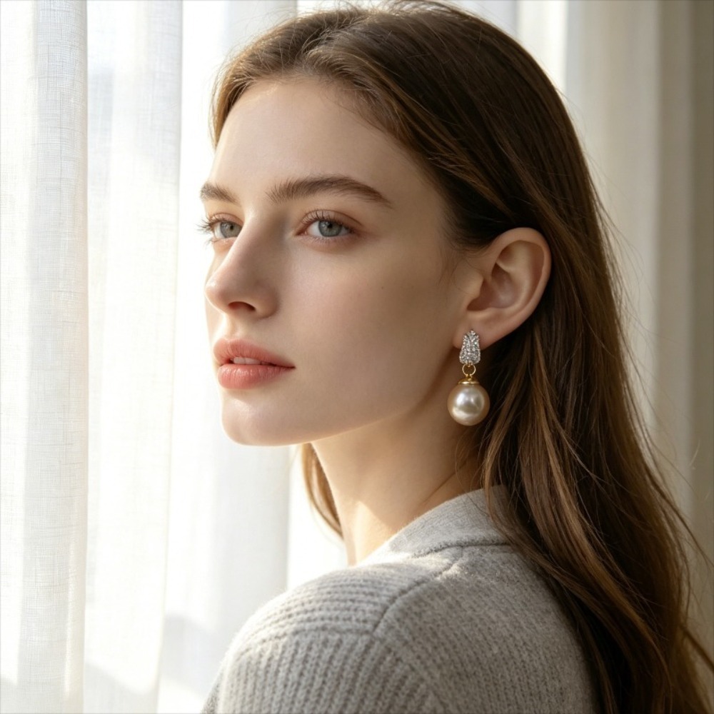 1 par de pendientes de perlas  - Women'S Affordable Accessories reseña y precio