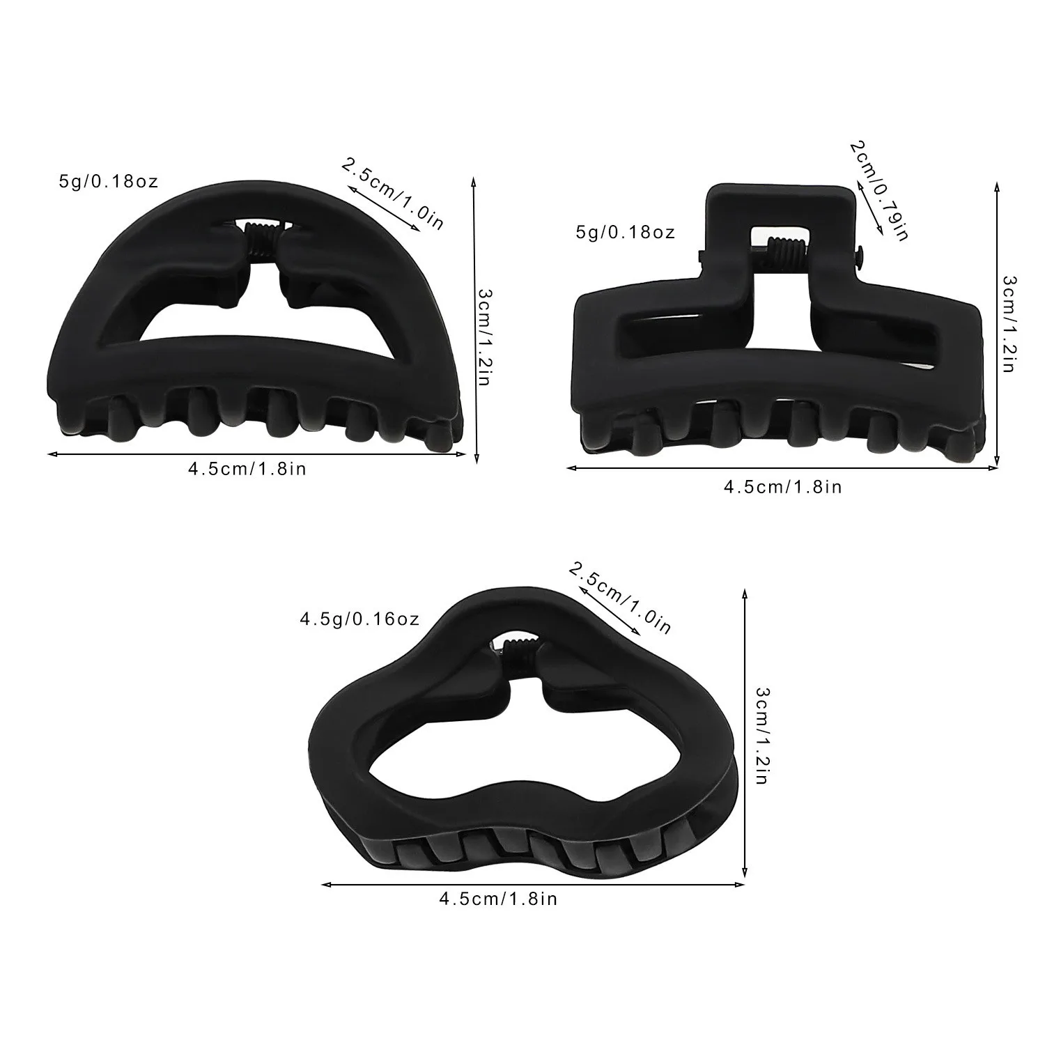 Pinza geométrica esmerilada pe - Women Accessories In Wholesale reseña y precio