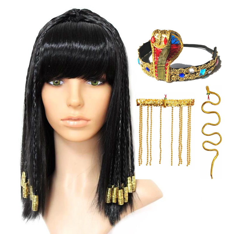 Cleopatra-Peluca de reina egip - Women Accessories In Egypt reseña y precio